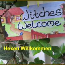 Hexenschild Hexen willkommen