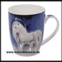 Schlüsselanhänger Einhorn blau PVC