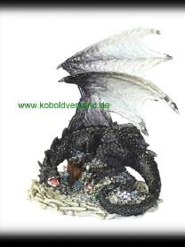 Drachenburg mit Beleuchtung und 3 Drachen