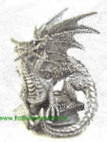 Drachenfigur Wächter Bronze